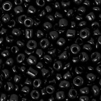 Glass seed beads 8/0 (3mm) Black
